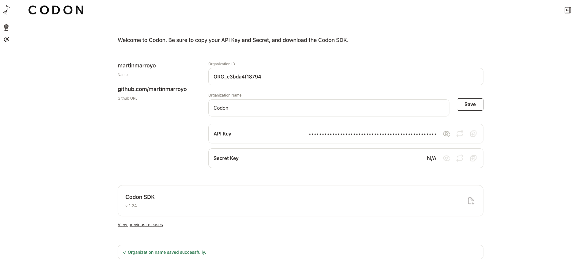 Organization Settings